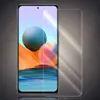 A transparent screen protector is shown placed over a smartphone screen. Produktbild-Vorschau