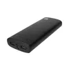 A black power bank is shown on a white background. Produktbild-Vorschau