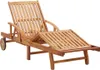vidaXL Bain de soleil avec coussin en bois massif d'acacia Voir les images du produit 16