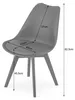 Chaise - Leobert - Mark - Noir/Pieds Noirs - 49 X 43 X 82 Voir les images du produit 15