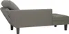 vidaXL Chaiselongue mit Kissen Hellgrau Cordstoff Produktbild-Vorschau 5