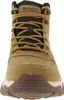 A close-up, front view of a tan lace-up boot. Produktbild-Vorschau