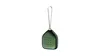 A green decorative item with a hanging loop, against a white background. Voir les images du produit