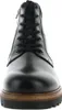 A front view of a black leather lace-up boot. Produktbild-Vorschau