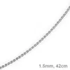 1,5mm Zopfkette Kette Collier aus 585 Gold Weißgold Produktbild-Vorschau 2