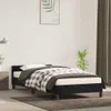 A bedroom with a black bed frame and bedding. Podgląd zdjęcia produktu
