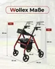 Wollex Rollator Rot leicht faltbar mit Sitz und Produktbild-Vorschau 4