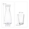 Set caraffa e bicchieri Relaxdays, set da 5 pezzi, 1 l, 220 Anteprima dell’immagine prodotto 4