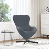 vidaXL Fauteuil oeuf gris foncé 63 x 73 x 90 cm velours Voir les images du produit 2