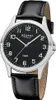 REGENT 1112420 Herrenuhr 39 mm Schwarz Silber Leder 5 BAR Produktbild-Vorschau 1