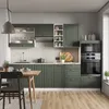 Küchenzeile Vicco Fame-Line Grün-Gold Landhaus/Weiß 280 cm Produktbild-Vorschau 4