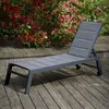 Bain de soleil BARBADOS en textilène gris - aluminium gris Voir les images du produit 10