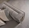 Moderne Couchgarnitur Garnitur Dreisitzer Sessel Sofa Grau Produktbild-Vorschau 1