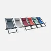 A line of six deck chairs in different colors against a white background. Anteprima dell’immagine prodotto
