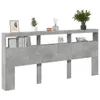 LED-Kopfteil mit Ablage Betongrau 220x17x102 cm Produktbild-Vorschau 5
