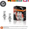 A product shot of OSRAM H4 LED headlight bulbs and their packaging, with various country flags at the top and a "Street Legal" badge. Produktbild-Vorschau