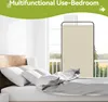 A bedroom scene with a bed and a room divider. Voir les images du produit