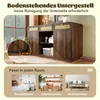 Merax Sideboard 120cm Nussbaum mit offenes Regal, Produktbild-Vorschau 10