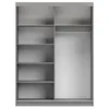 Armoire à portes coulissantes Armoire 150 cm gris/gris avec Voir les images du produit 5