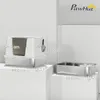 PawHut Bac à litière en acier inoxydable avec couvercle XL Voir les images du produit 3