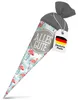itenga Geschwister Schultüte 35cm "Flamingo" mit Aufkleber Produktbild-Vorschau 1