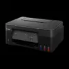 A black Canon PIXMA G2430 printer is shown against a black background. Produktbild-Vorschau