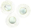 3x Spiegel "Gold" aus Metall, rund, Ø 24 cm, Wandspiegel, Produktbild-Vorschau 2