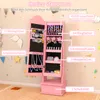 COSTWAY Kinderkast voor sieraden met verlichting, 2-in-1 Productafbeelding-voorbeeld 5