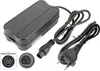 A black e-bike battery charger with two cables and a plug. Produktbild-Vorschau