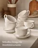 Set di 6 tazze da cappuccino Cosumy con piattini – Tazze da Anteprima dell’immagine prodotto 2