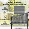 Outsunny Gartenmöbel Set 4-teilig Polyrattan Lounge-Set mit Produktbild-Vorschau 6