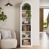 Libreria curva Tribesigns alta 190 cm, libreria aperta a 6 Anteprima dell’immagine prodotto 3
