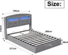 UnboxG Čalouněná postel 140x200 cm s USB a Type-C, Náhled obrázku produktu 7