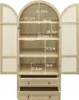 Armadio Sweiko con ante in rattan intrecciato e due Anteprima dell’immagine prodotto 3