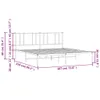 Bettgestell mit Kopfteil Metall Schwarz 183x213 cm Produktbild-Vorschau 9
