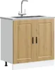 A studio shot of a kitchen sink cabinet with a faucet. Podgląd zdjęcia produktu