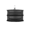 A black drying net with two shelves, suspended by a hook. Produktbild-Vorschau