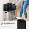 HOMCOM Mülleimer 3x20L Abfalleimer aus Edelstahl mit Produktbild-Vorschau 7