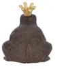Froschkönig mit Krone S Figur Gusseisen Gartendeko antik Produktbild-Vorschau 2