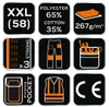 Arbeitshose mit Latz, weiß, HD, Größe XXL/58 Produktbild-Vorschau 10