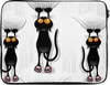 MuchoWow® Laptop Hülle 15 Zoll Muster - Katze - Schwarz - Produktbild-Vorschau 1