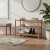 Relaxdays Schuhregal Walnussholz, 9 Paar Schuhe, 3 Produktbild-Vorschau 2