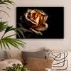 MuchoWow® - Leinwandbilder - Rose - Gold - Blumen - Produktbild-Vorschau 2