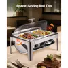 SucceBuy 9Qt Set di scaldavivande rettangolare, in acciaio Anteprima dell’immagine prodotto 5