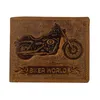 Herren Geldbörse Büffelleder – RFID, Motorrad-Motiv, Braun, Produktbild-Vorschau 1