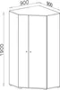 TKmoebel Eckkleiderschrank SIGMA SI2 geräumiger 90 cm Produktbild-Vorschau 6