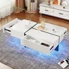 MODFU Table Basse Design avec Éclairage LED - Tiroirs Voir les images du produit 6