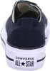The back view of a navy blue Converse Chuck Taylor All Star Lift Ox sneaker. Voir les images du produit