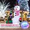 COSTWAY 180cm Bonhomme de neige gonflable avec pingouins, Voir les images du produit 4