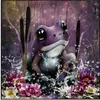ARTland Wandbild Alu für Innen & Outdoor Lila Frosch Größe: Produktbild-Vorschau 1